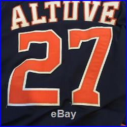 2013 Jose Altuve 2013 Houston Astros Game Used Rainbow BP Worn Jersey Heavy Use