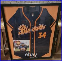 2013 Montgomery Biscuits Game Used Juan Sandoval Jersey & Autographed Picture