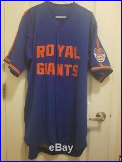 2014 AIS Game Worn/Issued Mets Royal Giants Negro League TBTC Jersey Size 48