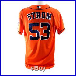 2014 Houston Astros Brent Strom #53 Game Issued Possible Game Used Orange Jersey