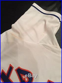 2014 New York Mets David Wright Game Used White Home Jersey 4/20/14 MLB AUTH