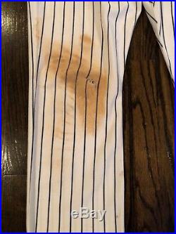 2014 Ny Yankees Derek Jeter Final Game/game Used/worn Uniform Chase Headley Coa