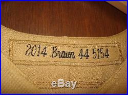 2014 Ryan Braun Game Used HR Gold Alternate 5/30/14 Brewers Jersey HZ180297