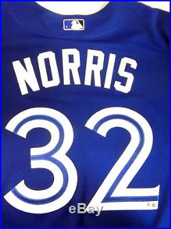 2014 Toronto Blue Jays Daniel Norris #32 Game Issued Blue Jersey BLU1141