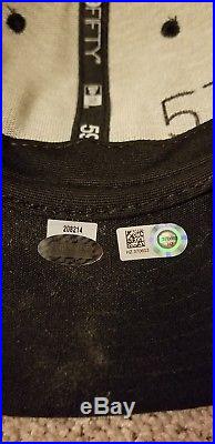 2014 Yankees Rich Hill Game Used Worn Jersey Pants Hat Nameplate Jeter Dodgers