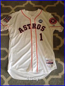 2015 Carlos Correa Rookie Game Used 21st BDay Worn Jersey Houston Astros