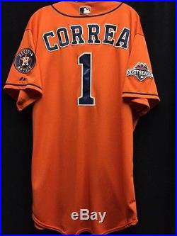 2015 Houston Astros Carlos Correa Game Used Post Season Jersey Game 5 JB046091