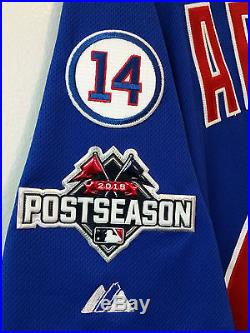 2015 Jake Arrieta Cubs Postseason Team Issued Blue Jersey Mlb #jb117242 Cy Young