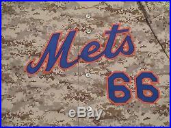 2015 Mets Game Jersey issued Home Digital Camo SZ 50 Edgin #66 MLB Hologram