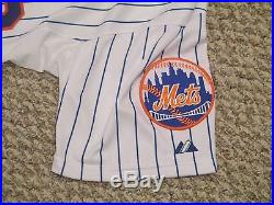 2015 Mets Game Used Jersey Issued Home White Pinstripe SZ 46 Cecchini #72 holo