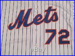 2015 Mets Game Used Jersey Issued Home White Pinstripe SZ 46 Cecchini #72 holo
