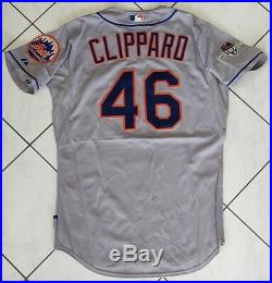 2015 Nlcs Game 4 (nl Clincher) Tyler Clippard Mets Game Used Worn Road Jersey
