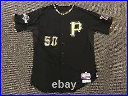 2015 Postseason Charlie Morton Pittsburgh Pirates Game Used Jersey Mlb Coa