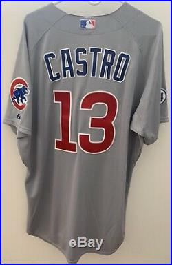 2015 Starlin Castro Chicago Cubs Team Issued Jersey MLB Authenticated #13