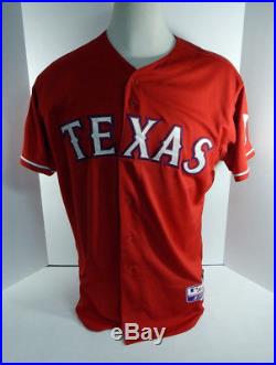 2015 Texas Rangers Ryan Rua #16 Game Used Red Alternate Jersey