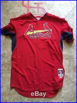 2015 Yadier Molina Cardinals Game Used Worn Spring Training Jersey And Cap