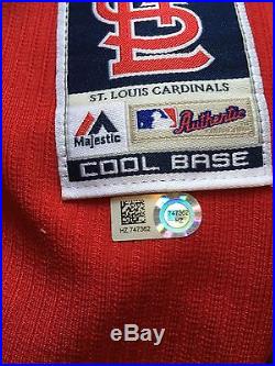 2015 Yadier Molina Cardinals Game Used Worn Spring Training Jersey And Cap