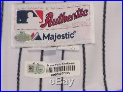 2015 Yankees Game Used Jersey Home Pinstripe Martin SZ 48 Steiner MLB Hologram