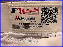 2016 ALEX DICKERSON SAN DIEGO PADRES MAJESTIC PCL GAME USED WORN JERSEY with PANTS