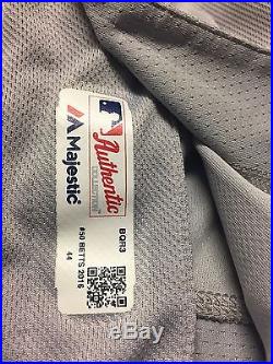 2016 Boston Red Sox Mookie Betts Game Used 2 HR Jersey 8/16/2016 MVP MLB COA