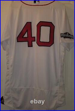 2016 Game Issued Majestic Boston Red Sox Andrew Benintendi Playoff Jersey Holo
