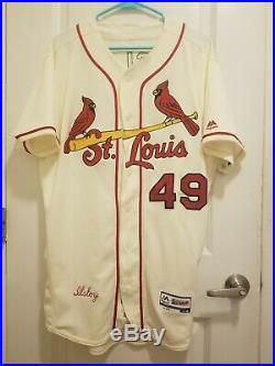2016 Game Issued/Worn Majestic St. Louis Cardinals Ilsley Alt Jersey Size 48