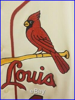2016 Game Issued/Worn Majestic St. Louis Cardinals Ilsley Alt Jersey Size 48