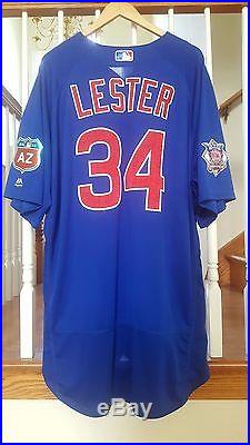 2016 Jon Lester Chicago Cubs Game Worn Used Issued Jersey Spring Training