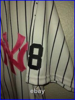 2016 New York Yankees Mother's Day Game Issued Branden Pinder Home Pink Jersey