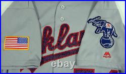 2016 Oakland Athletics A's Sonny Gray #54 Game Used Grey 4th of July Jersey