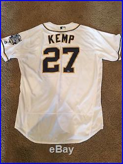 2016 San Diego Padres Opening Day Game Used Matt Kemp Jersey All Star Patch