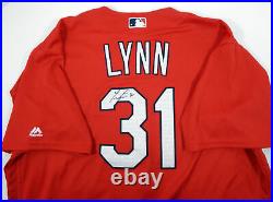 2016 St. Louis Cardinals Lance Lynn #31 Game Issued Signed Red Jersey BP