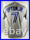 2016 Toronto Blue Jays Melvin BJ Upton #7 Game Issued Grey Jersey Playoff Patch
