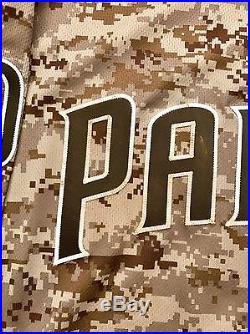 2016 Wil Myers San Diego Camo Padres Majestic Authentic Game Used Worn Jersey