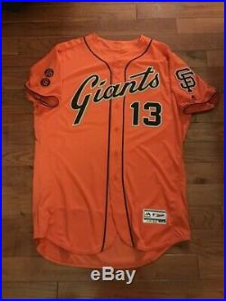 2016 WILL SMITH SF Giants Game Used Worn ORANGE JERSEY MLB Holo SIZE 50 #12 #20