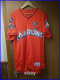 2017 AUTOGRAPHED Ichiro Warm Red Jersey Miami Marlins Autographed MLB Hologram