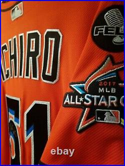2017 AUTOGRAPHED Ichiro Warm Red Jersey Miami Marlins Autographed MLB Hologram