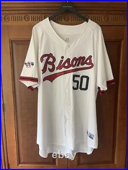 2017 Buffalo Bisons 30th Anniversary Game Worn #50 Jersey XL (NOBR)