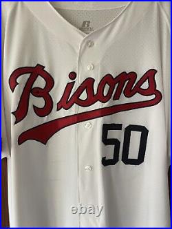 2017 Buffalo Bisons 30th Anniversary Game Worn #50 Jersey XL (NOBR)