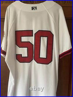 2017 Buffalo Bisons 30th Anniversary Game Worn #50 Jersey XL (NOBR)