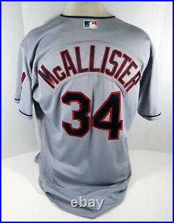 2017 Cleveland Indians Zach McAllister #34 Game Issued Pos Used Grey Jersey 569