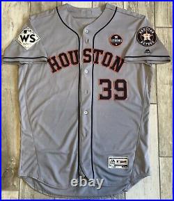 2017 Dave Hudgens Game Used Worn Houston Astros Road Grey WORLD SERIES Jersey