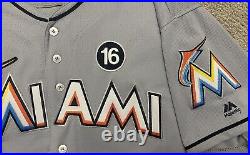 2017 Miami Marlins David Phelps Team Issued Jersey