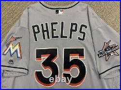 2017 Miami Marlins David Phelps Team Issued Jersey