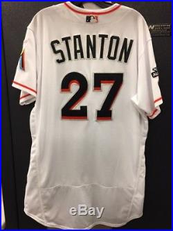 2017 Miami Marlins Giancarlo Stanton Game Used 2-HR Jersey 4/12/2017 MLB COA