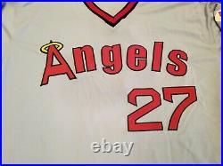 2017 Mike Trout Angels Team Issued Throwback Jersey MLB Authentication Hologram