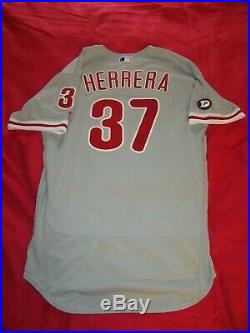 2017 Phillies Odubel Herrera Game Used Worn Issued Road Autographed Jersey