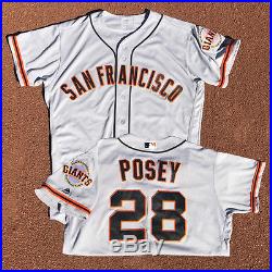 2017 San Francisco Giants Buster PoseyGame-Used 3 HR Jersey 5/1,5/8, 5/10 2017