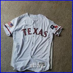 2017 Texas Rangers Stars and Stripes Jonathon Lucroy #25 Game Used Jersey July 4