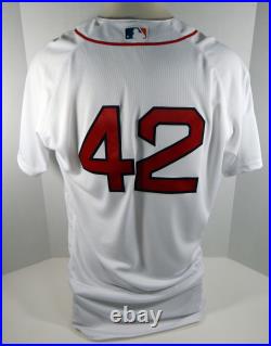 2018 Boston Red Sox Bobby Poyner #42 Game Issued White Jackie Robinson Jersey